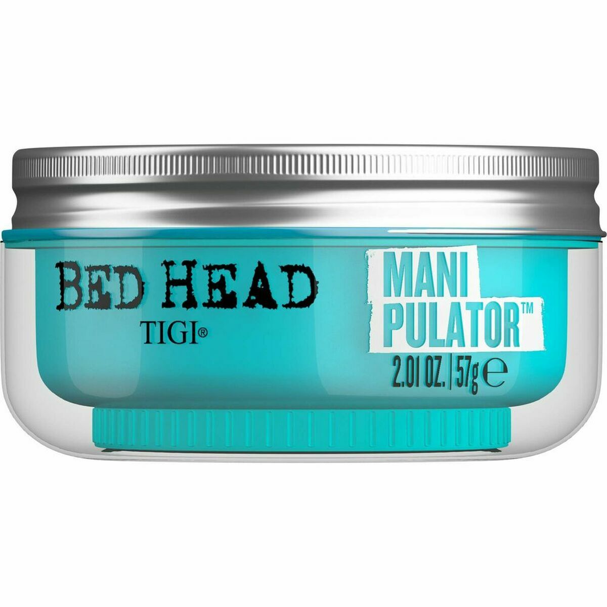 Cire modelante Be Head Tigi Manipulator dans un pot avec couvercle argenté, 57g pour un coiffage parfait.