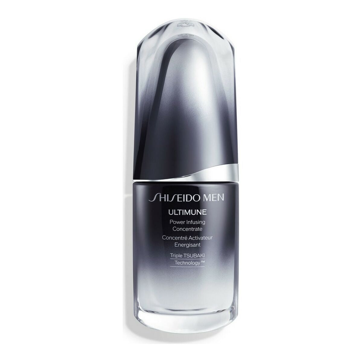 Sérum Shiseido Men Ultimune, concentré activateur, soins de la peau, technologie Triple Tsubaki.