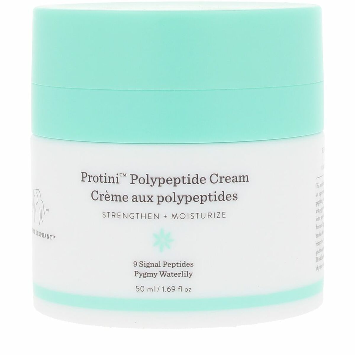 Crème visage Drunk Elephant PROTINI POLYPEPTIDE 50 ml, crème hydratante, sans parfum, pour femmes.