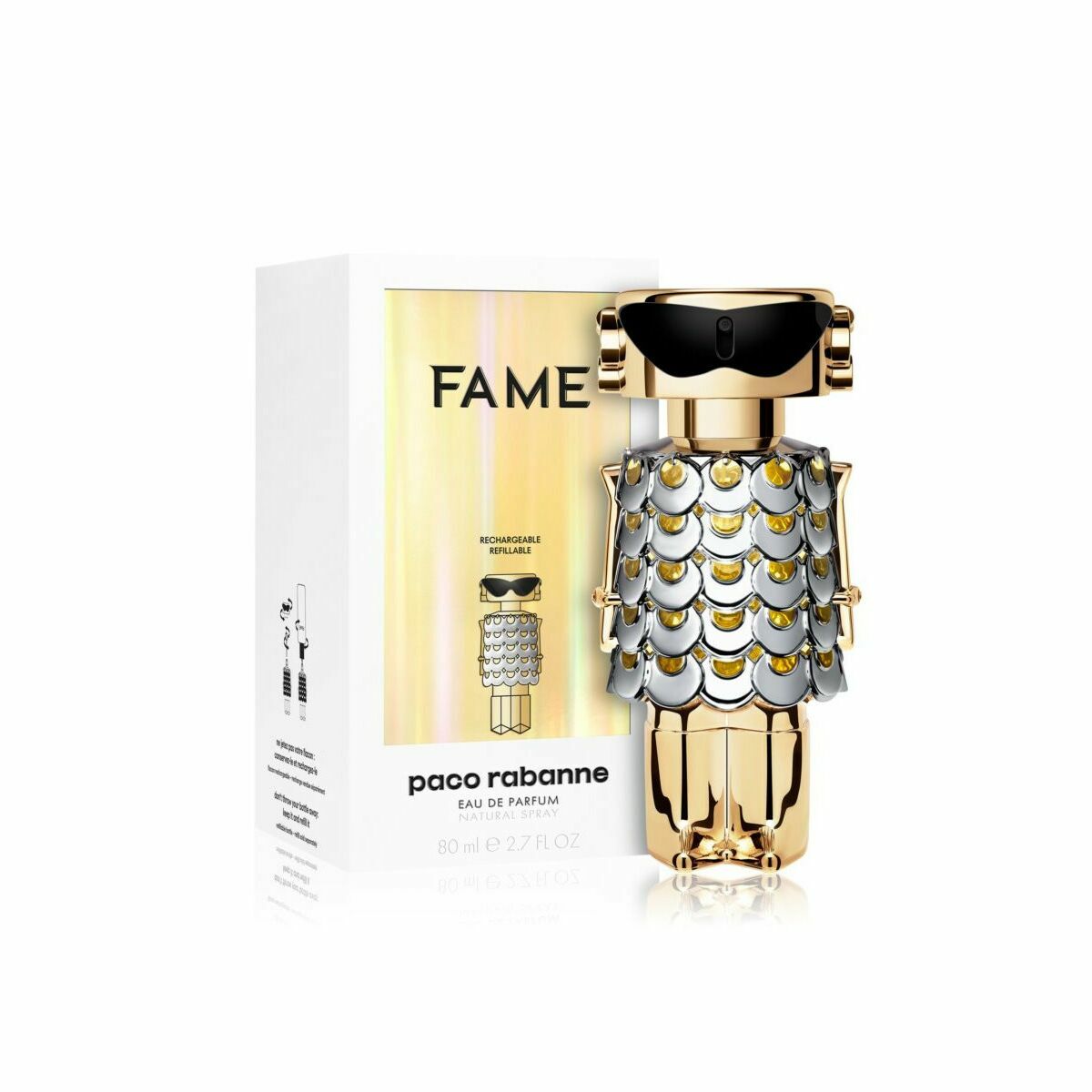 Parfum Femme Paco Rabanne Fame 80 ml en flacon original avec emballage élégant, idéal pour sublimer votre féminité.