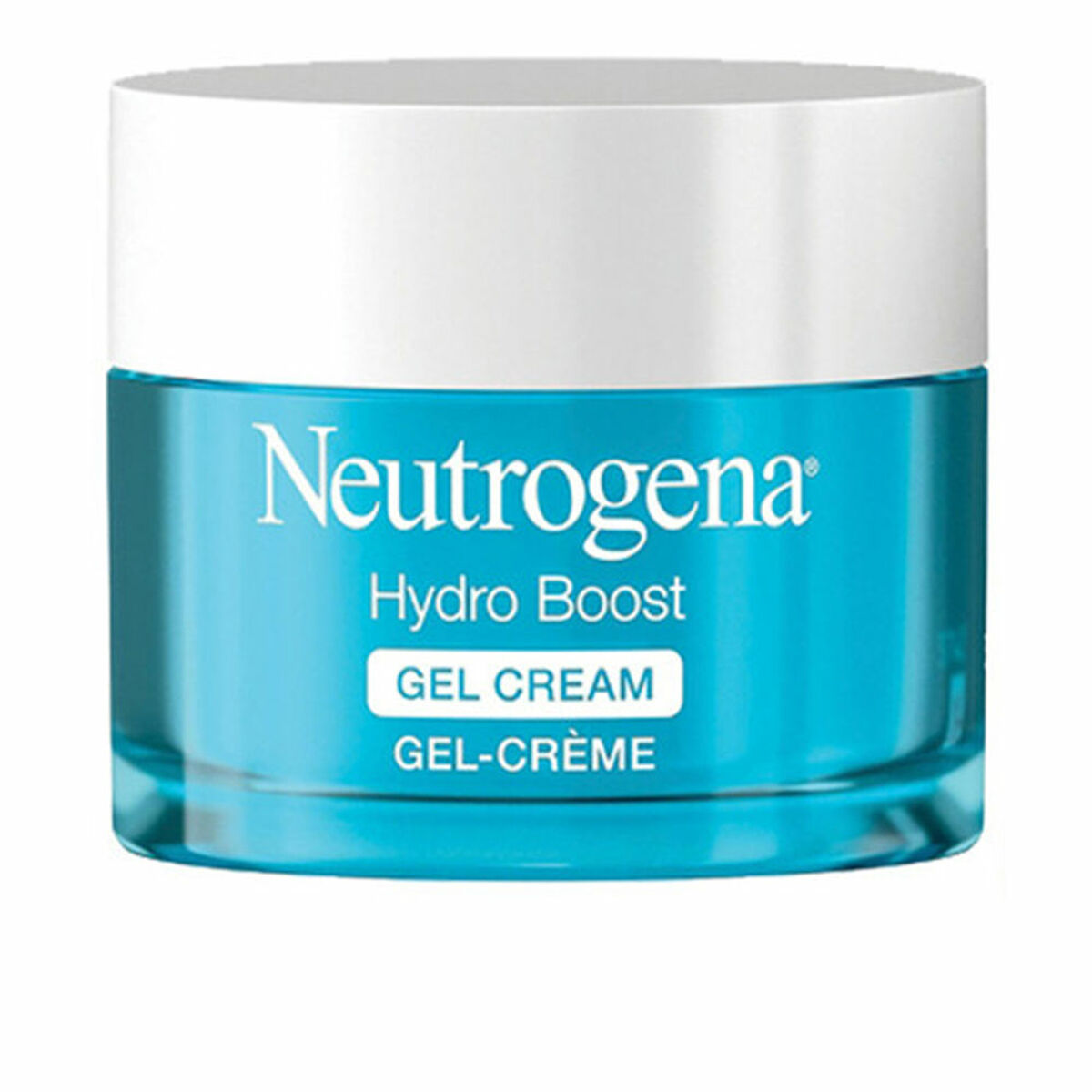 Crème visage Neutrogena Hydro Boost 50 ml en pot, gel-crème hydratant pour peau sensible avec acide hyaluronique.