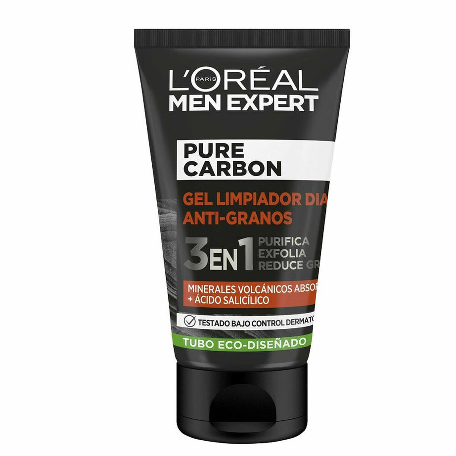 Gesichtspeeling L'Oreal Make Up Men Expert Pure Carbon Anti-Akne 3-in-1 (100 ml)