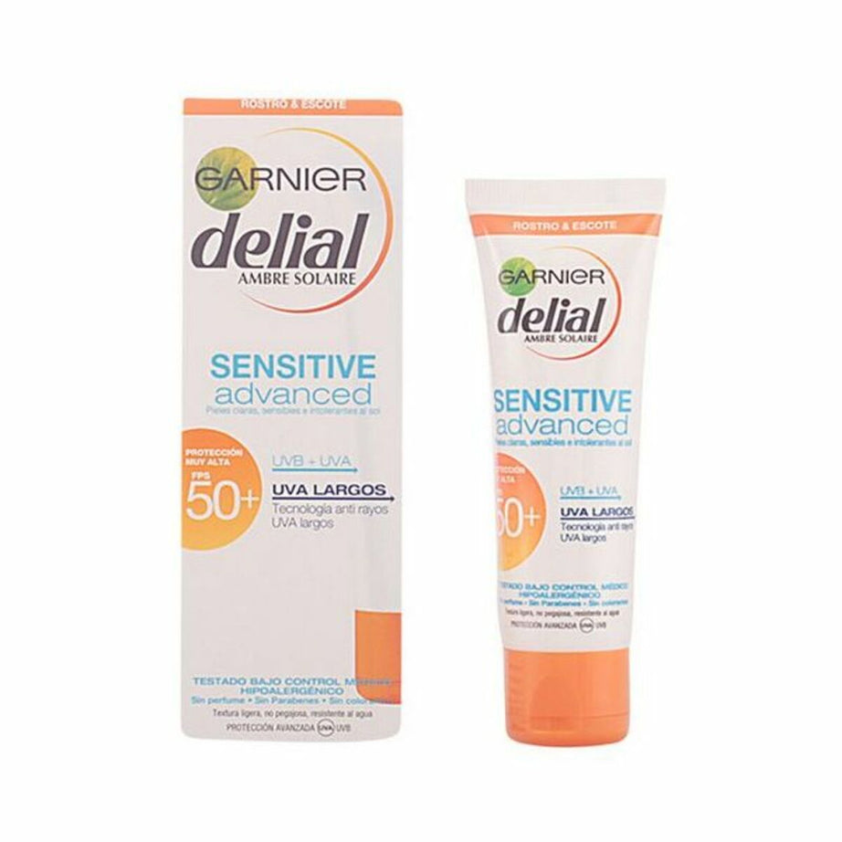 Sonnencreme fürs Gesicht Sensitive Delial SPF 50+ (50 ml) (Unisex) (50 ml)