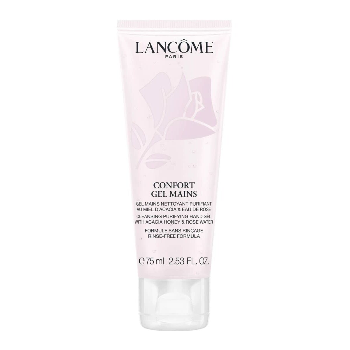 Lancôme Gel Mains 75ml, purifying hand gel with acacia honey and rose water, for personal hygiene.