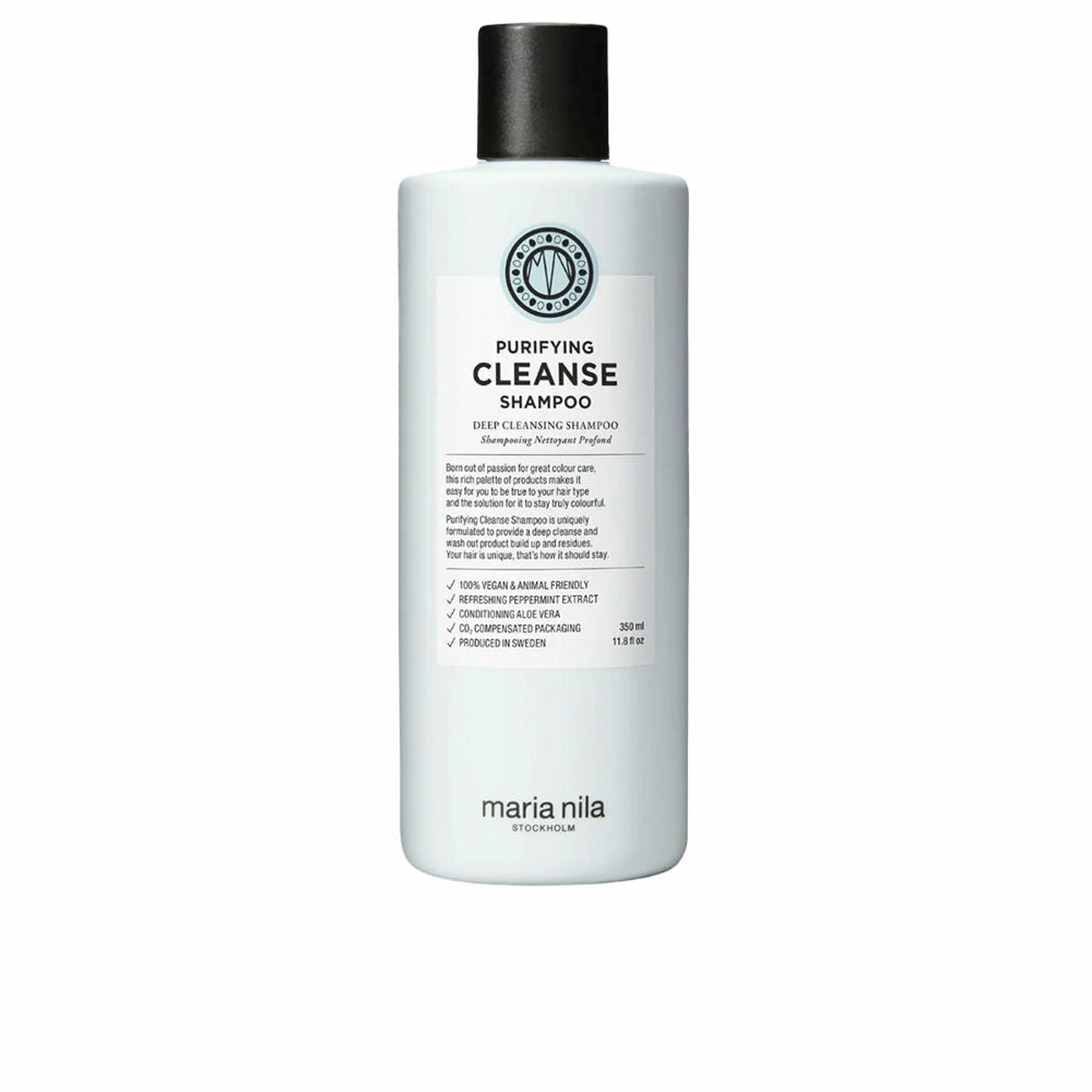 Maria Nila Purifying Cleanse Shampoo 350 ml, vegan, cruelty-free, deep cleansing, silicone-free.