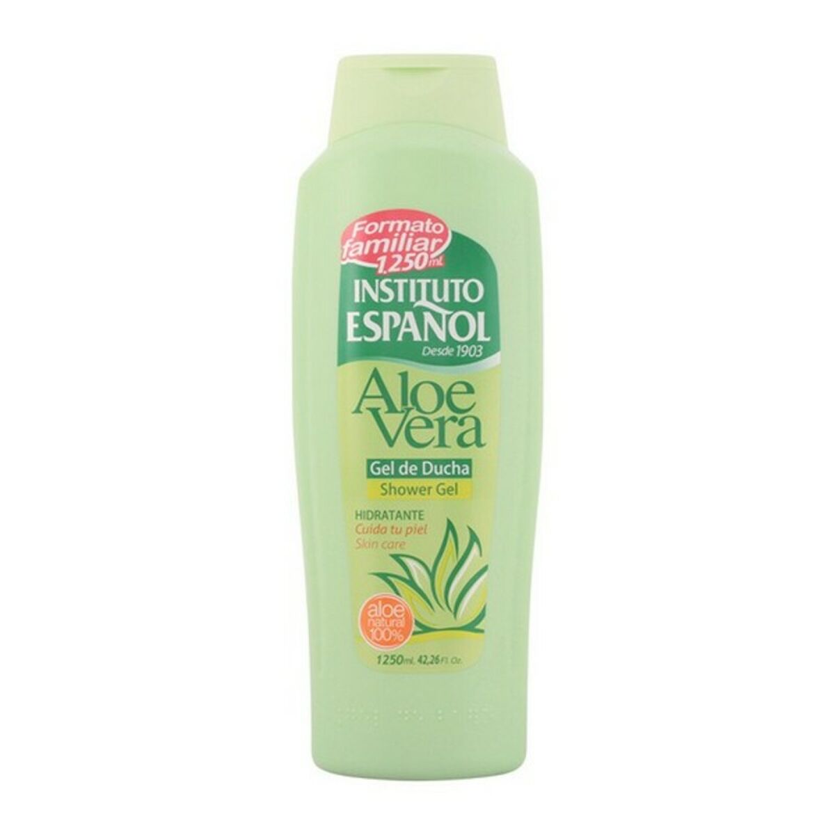 Gel douche hydratant à l'aloe vera Instituto Español, 1250 ml, pour la peau douce des enfants.