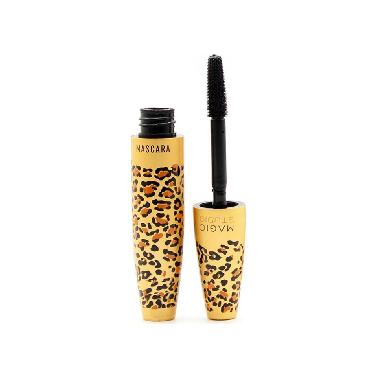 Mascara pour cils Magic Studio 66005 Noir 12 ml avec applicateur, design léopard.
