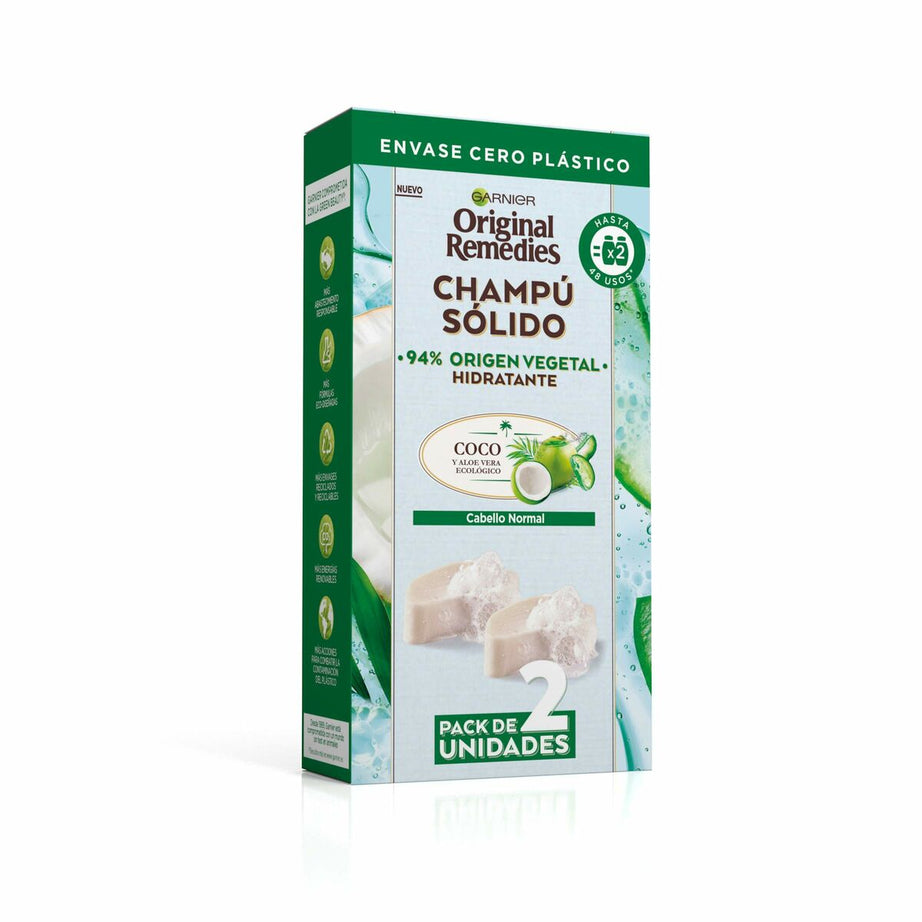 Shampoo Bar Garnier Original Remedies X Feuchtigkeitsspendende Kokosnuss 2 Einheiten 60 g