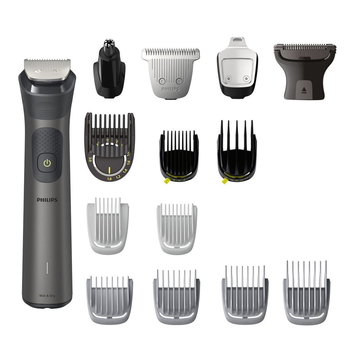 Tondeuse Philips MG7940/15 avec accessoires pour un soin du corps, coupe ergonomique et résistant à l'eau.